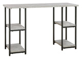 Lazabon Gray/black 48" Home Office Desk - Ella Furniture