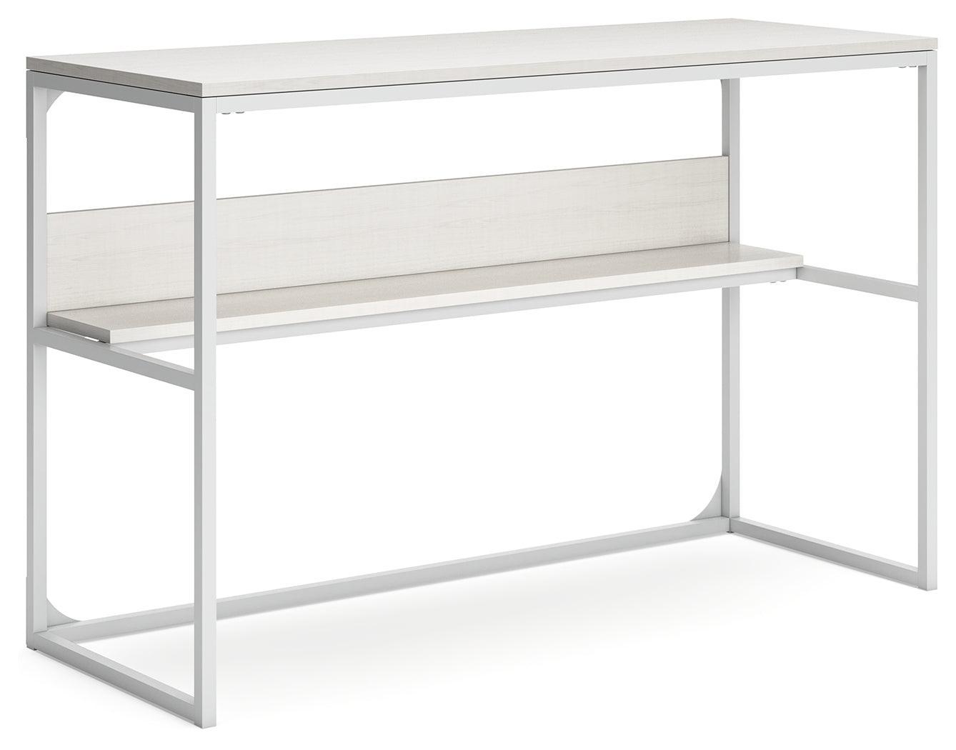 Deznee White Home Office Desk - Ella Furniture