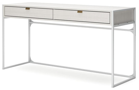 Deznee White Home Office Desk - Ella Furniture