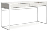 Deznee White Home Office Desk - Ella Furniture