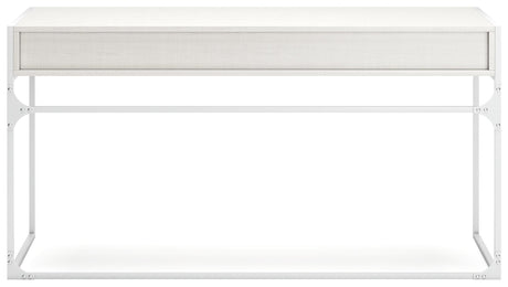 Deznee White Home Office Desk - Ella Furniture