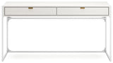 Deznee White Home Office Desk - Ella Furniture