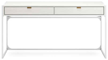 Deznee White Home Office Desk - Ella Furniture