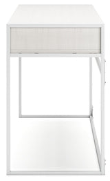 Deznee White Home Office Desk - Ella Furniture