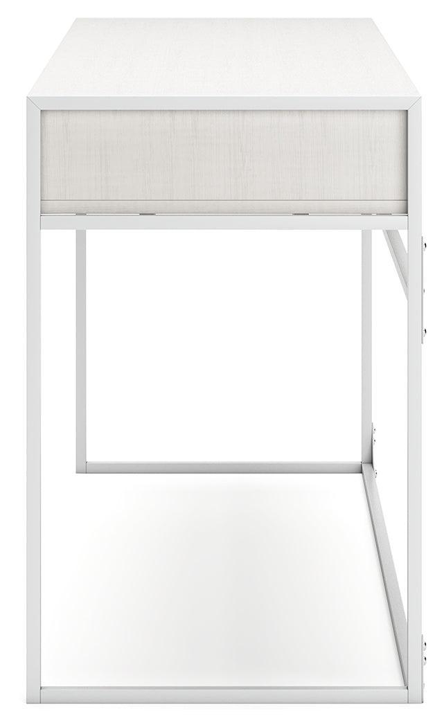 Deznee White Home Office Desk - Ella Furniture