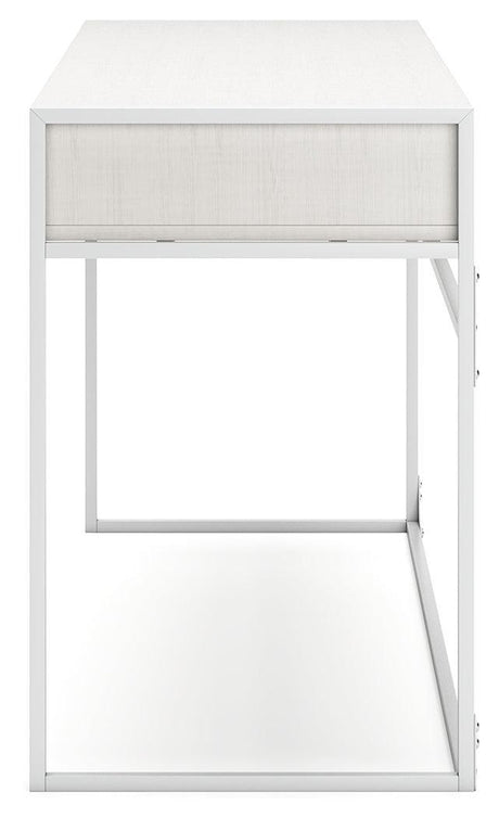 Deznee White Home Office Desk - Ella Furniture