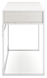 Deznee White Home Office Desk - Ella Furniture