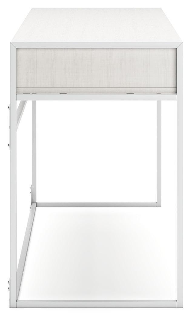Deznee White Home Office Desk - Ella Furniture