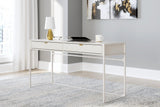 Deznee White Home Office Desk - Ella Furniture