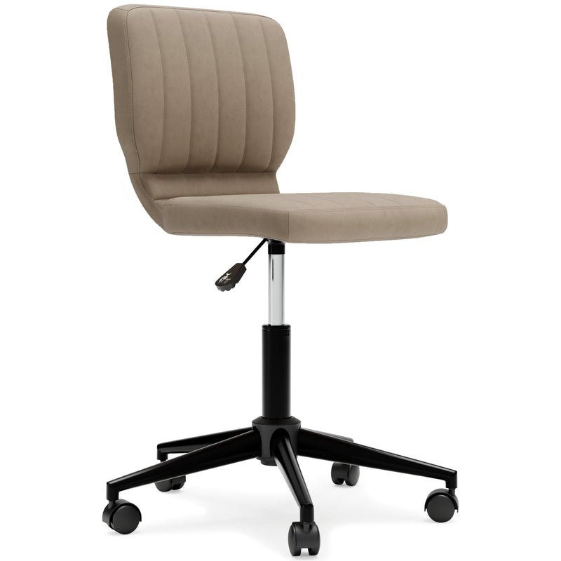 Beauenali Taupe Home Office Desk Chair - Ella Furniture