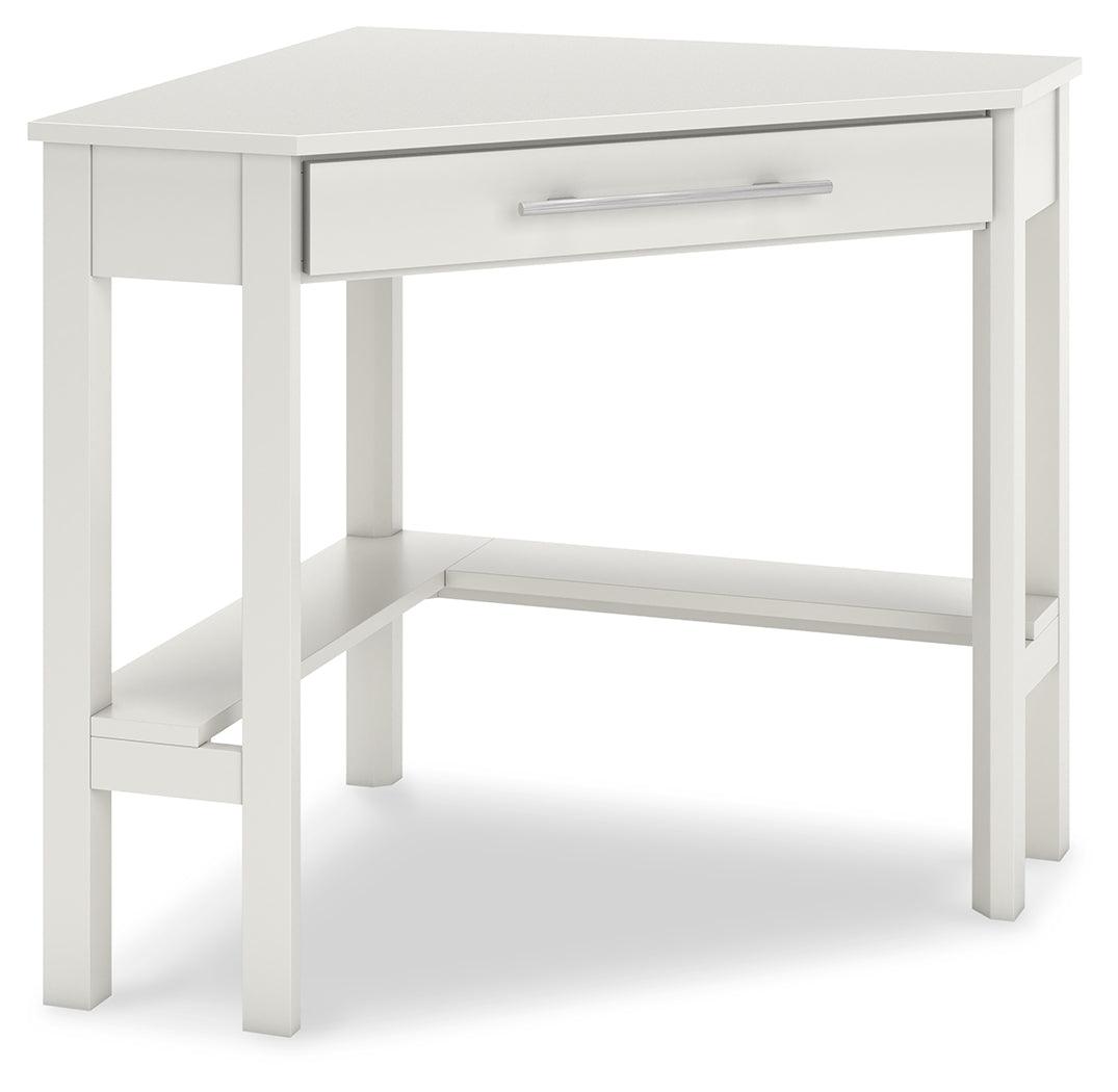 Grannen White Home Office Corner Desk - Ella Furniture