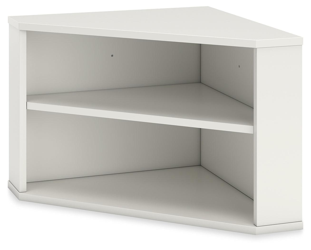 Grannen White Home Office Corner Bookcase - Ella Furniture