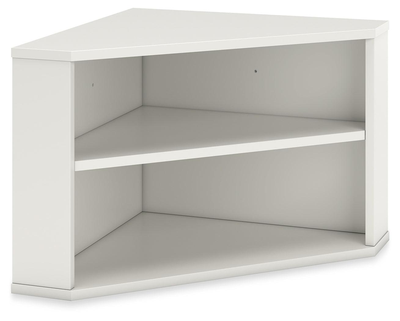 Grannen White Home Office Corner Bookcase - Ella Furniture