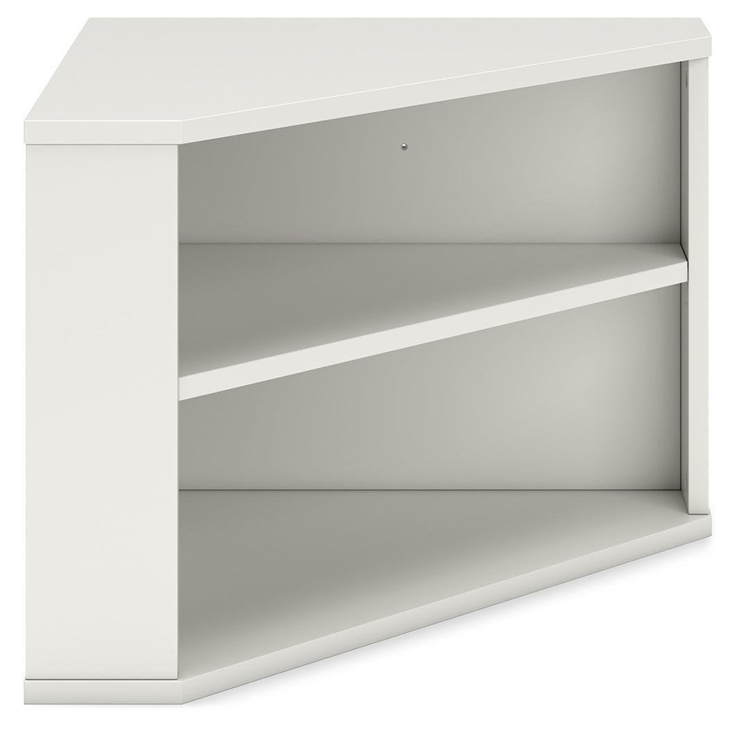 Grannen White Home Office Corner Bookcase - Ella Furniture