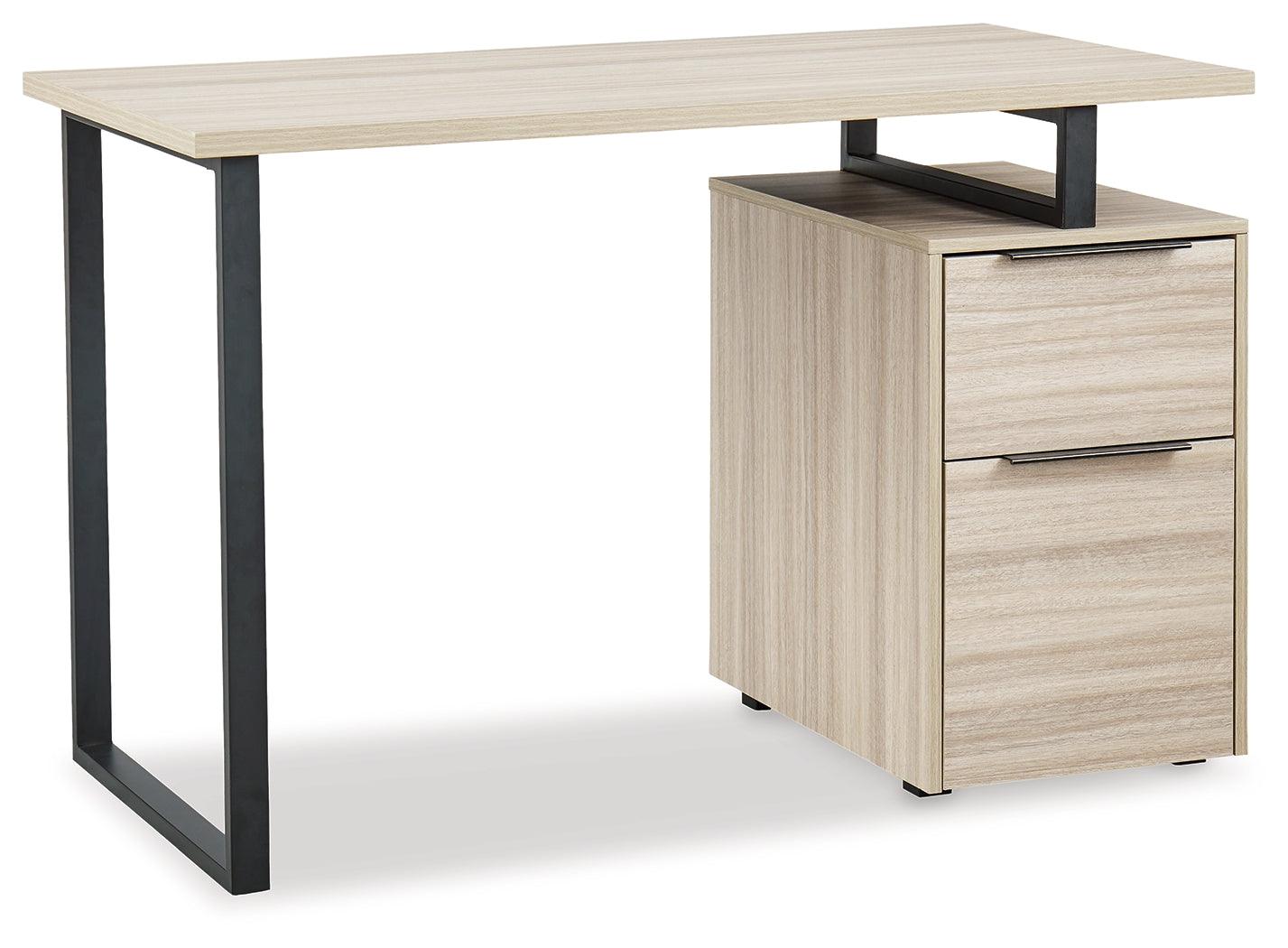 Waylowe Natural/black 48" Home Office Desk - Ella Furniture