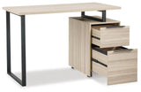 Waylowe Natural/black 48" Home Office Desk - Ella Furniture