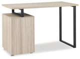 Waylowe Natural/black 48" Home Office Desk - Ella Furniture