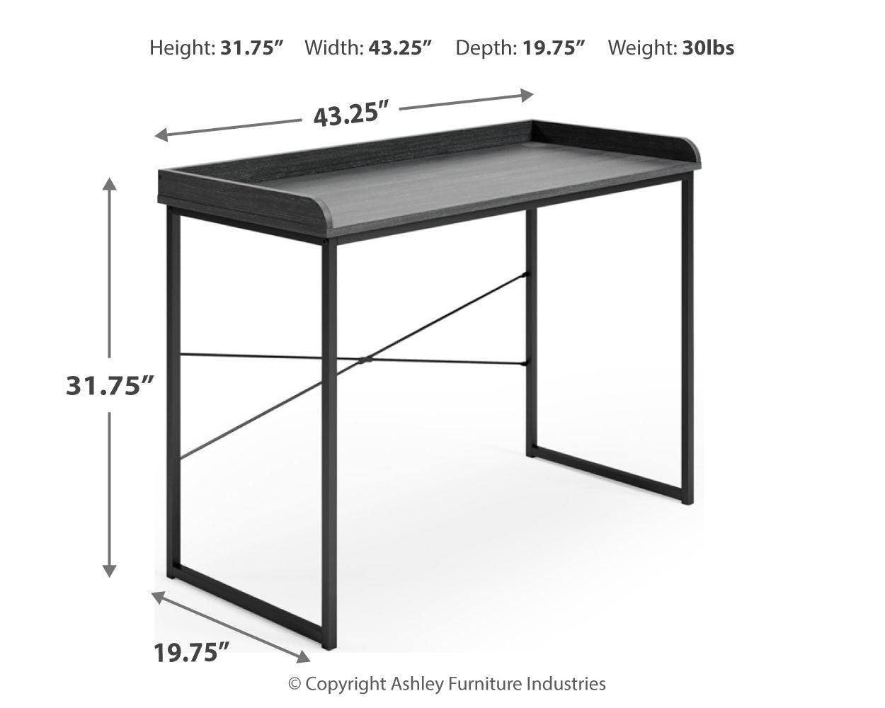 Yarlow Black Home Office Desk - Ella Furniture