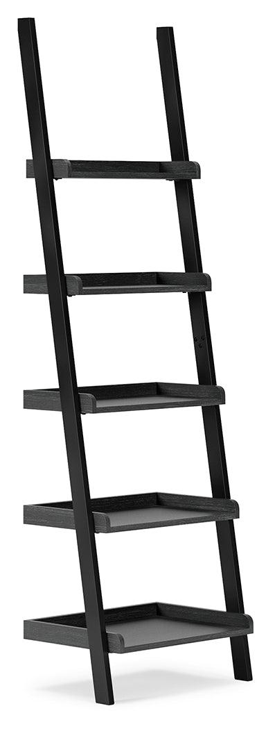 Yarlow Black 74" Bookcase - Ella Furniture