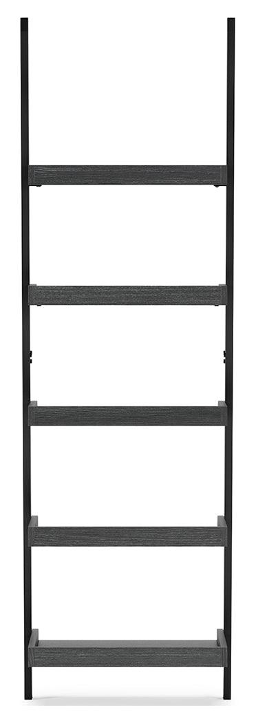 Yarlow Black 74" Bookcase - Ella Furniture