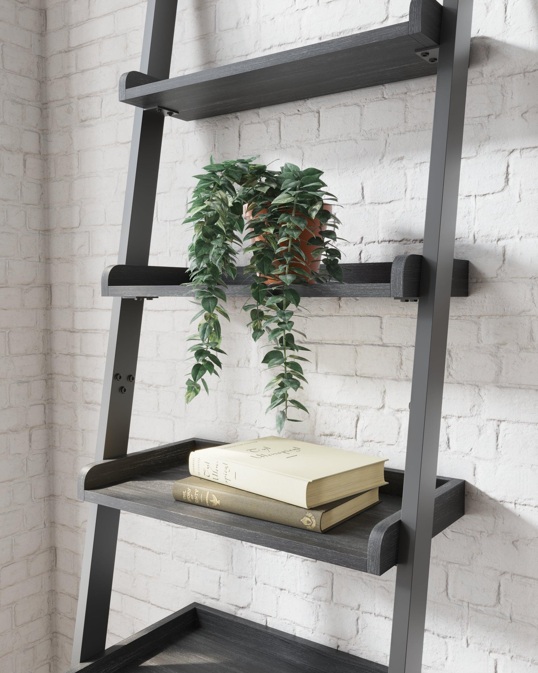 Yarlow Black 74" Bookcase - Ella Furniture