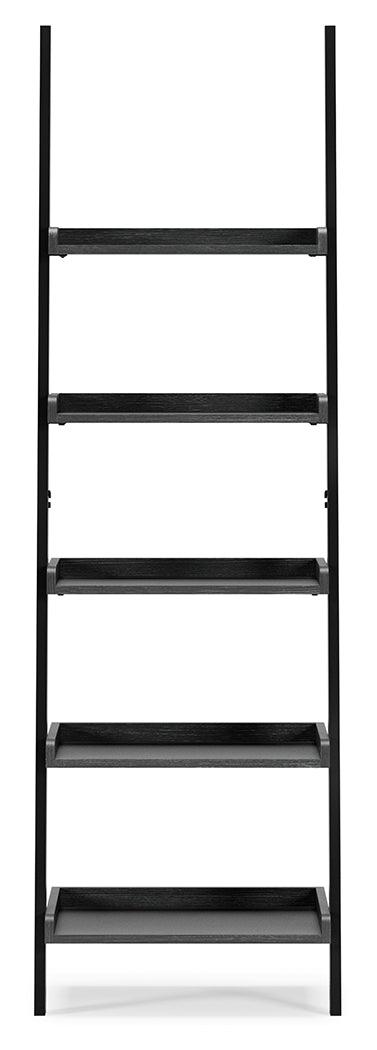 Yarlow Black 74" Bookcase - Ella Furniture