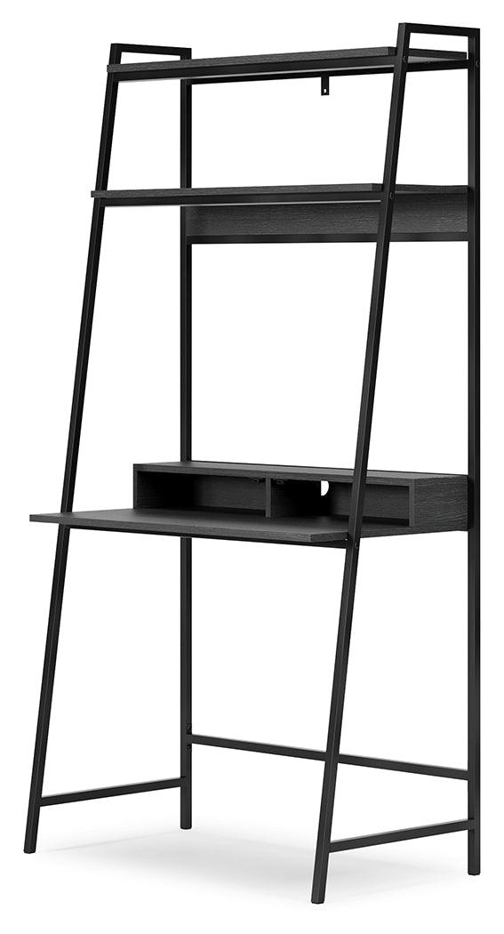 Yarlow Black 36" Home Office Desk With Shelf - Ella Furniture