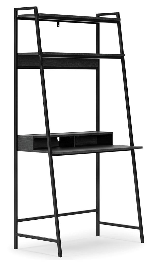 Yarlow Black 36" Home Office Desk With Shelf - Ella Furniture