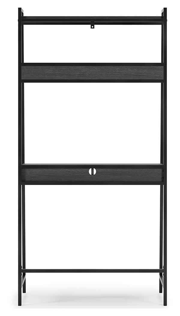 Yarlow Black 36" Home Office Desk With Shelf - Ella Furniture