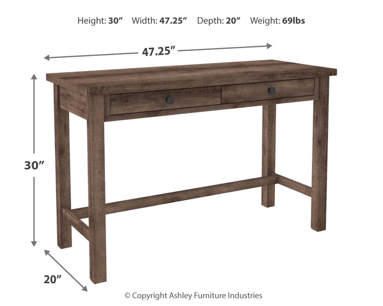 Arlenbry Gray 47" Home Office Desk H275-14 - Ella Furniture