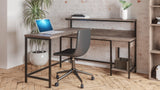 Arlenbry Gray Home Office L-desk With Storage - Ella Furniture