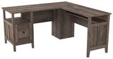 Arlenbry Gray 2-Piece Home Office Desk - Ella Furniture