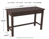 Camiburg Warm Brown 47" Home Office Desk H283-14 - Ella Furniture