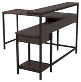 Camiburg Warm Brown Home Office L-desk With Storage - Ella Furniture