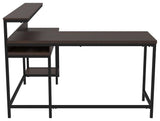 Camiburg Warm Brown Home Office L-desk With Storage - Ella Furniture