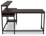 Camiburg Warm Brown Home Office L-desk With Storage - Ella Furniture