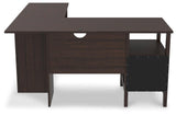 Camiburg Warm Brown 2-Piece Home Office Desk - Ella Furniture