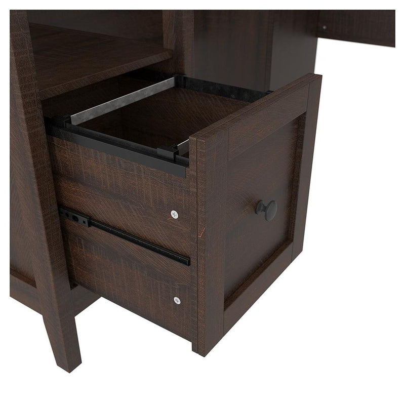 Camiburg Warm Brown 2-Piece Home Office Desk - Ella Furniture