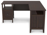 Camiburg Warm Brown 2-Piece Home Office Desk - Ella Furniture