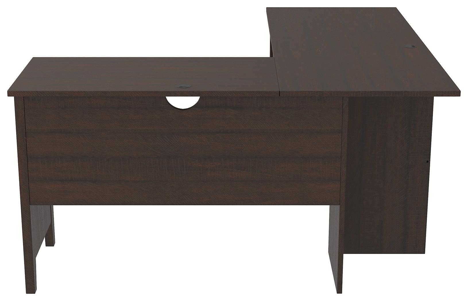 Camiburg Warm Brown 2-Piece Home Office Desk - Ella Furniture