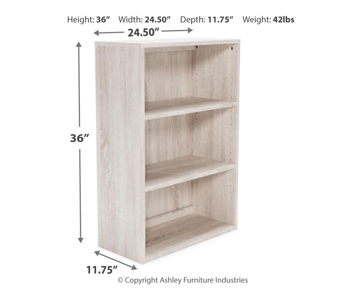 Dorrinson Antique White 36" Bookcase - Ella Furniture