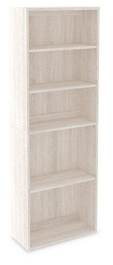 Dorrinson Antique White 71" Bookcase - Ella Furniture