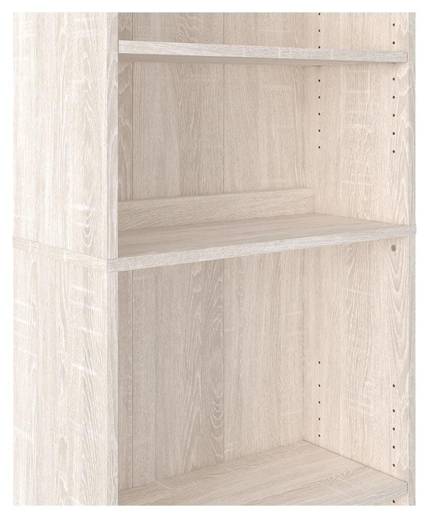 Dorrinson Antique White 71" Bookcase - Ella Furniture