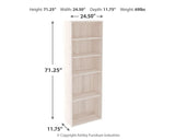 Dorrinson Antique White 71" Bookcase - Ella Furniture