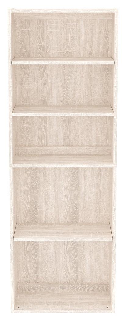 Dorrinson Antique White 71" Bookcase - Ella Furniture