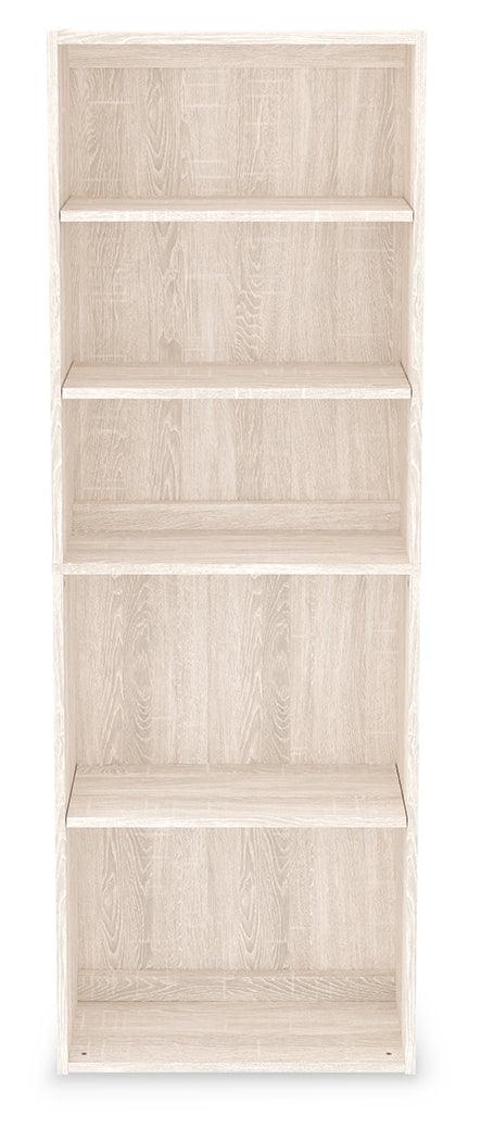 Dorrinson Antique White 71" Bookcase - Ella Furniture