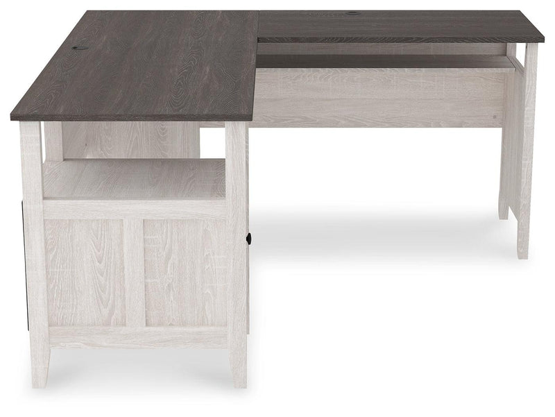Dorrinson Two-tone 2-Piece Home Office Desk - Ella Furniture