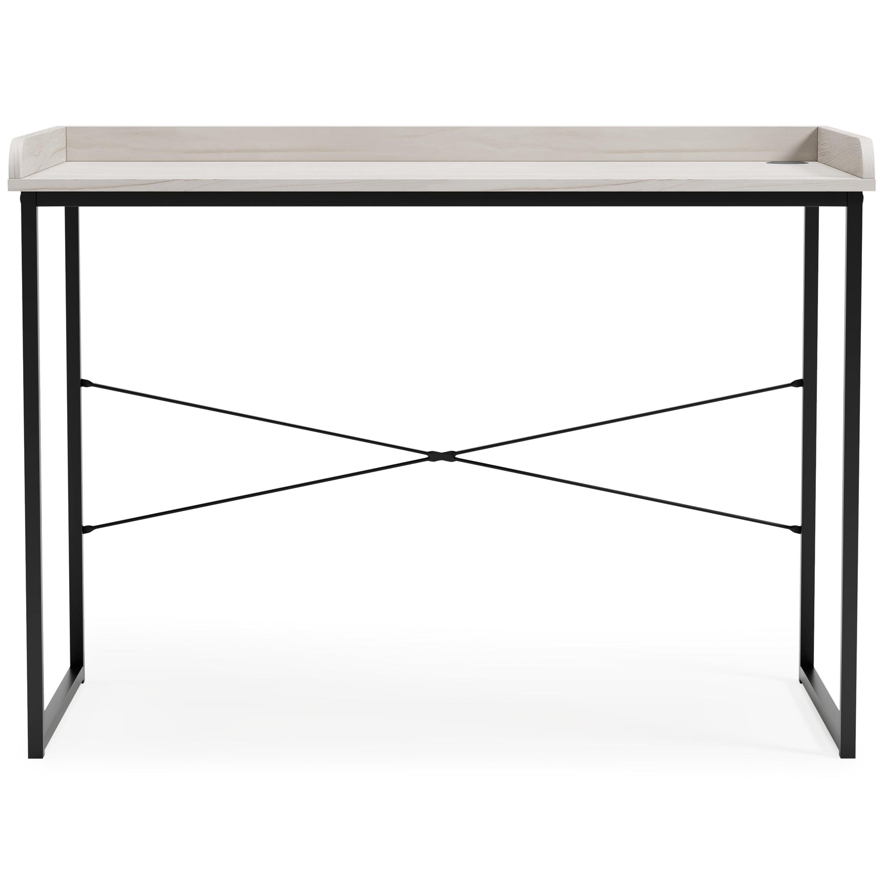 Bayflynn White/Black 43" Home Office Desk - Ella Furniture