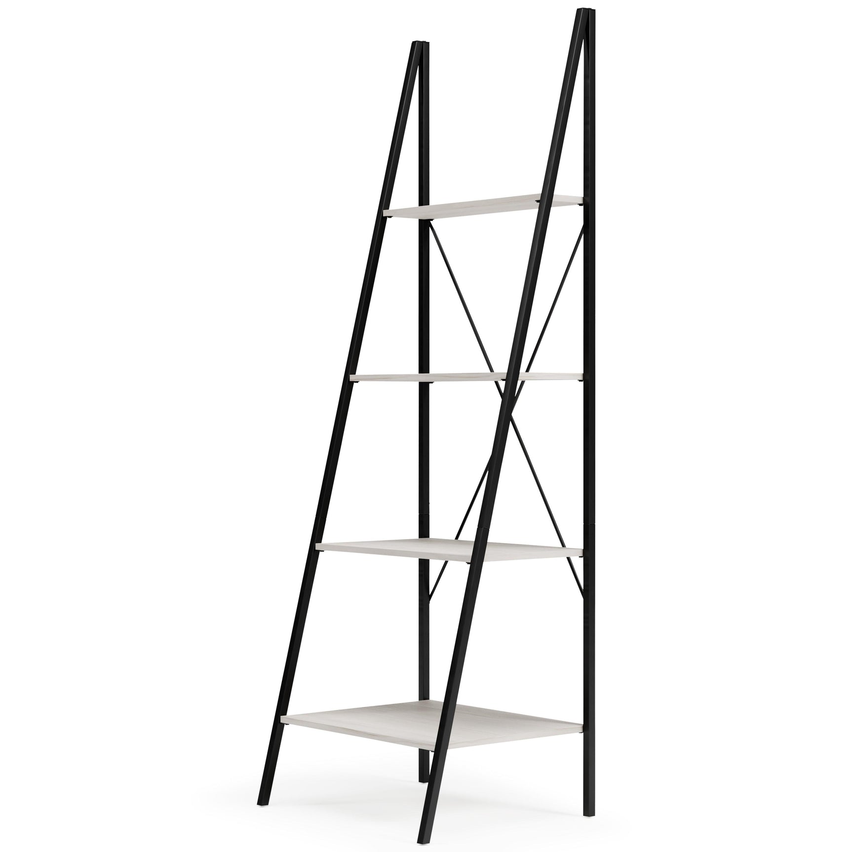 Bayflynn White/Black Bookcase - Ella Furniture