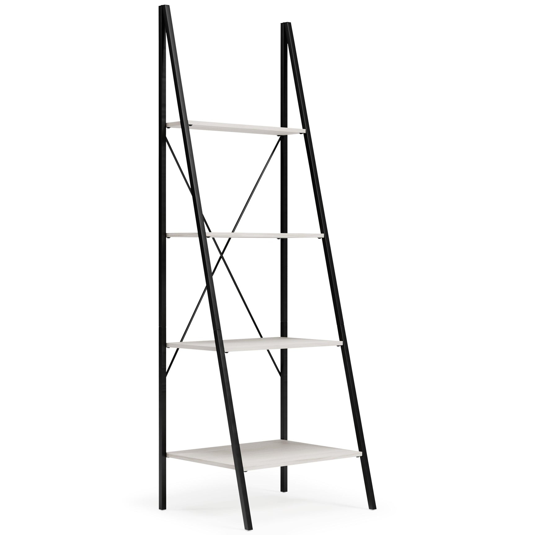 Bayflynn White/Black Bookcase - Ella Furniture